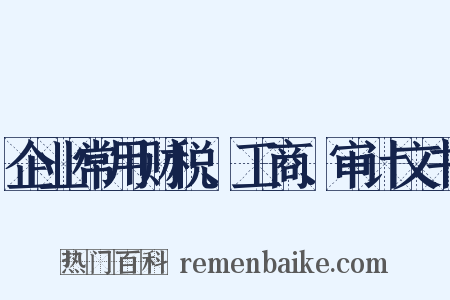 企业常用财税、工商、审计文书是什么意思的图片